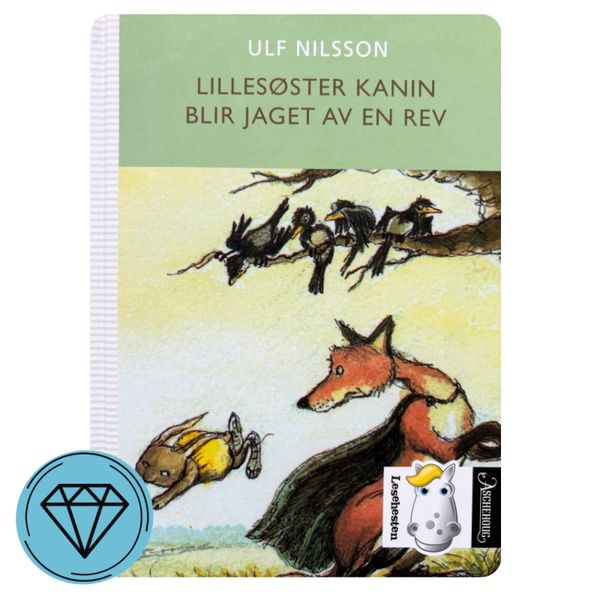 Lillesøster kanin blir jaget av en rev 